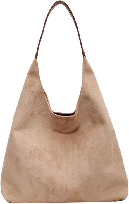 Suede Leather Hobo Bag
