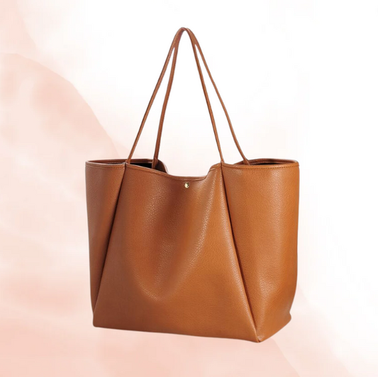 Classic Leather Square Tote Bag