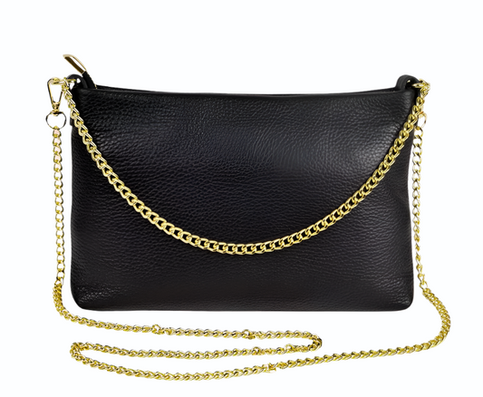 Puffy Chain Bag w/ Fabric Strap