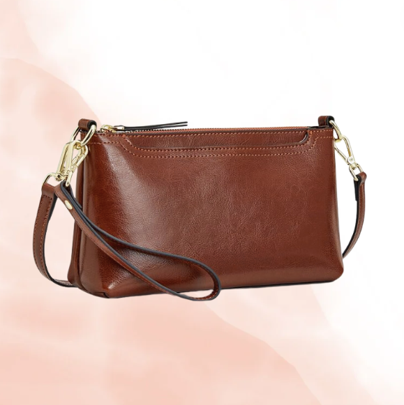 Leather & Canvas Hobo Shoulder Bag