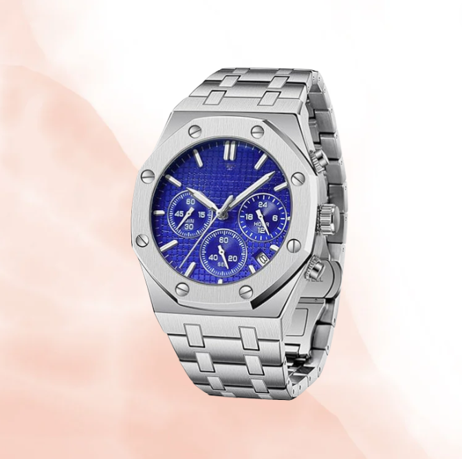 Blue Face Steel Men's Watch