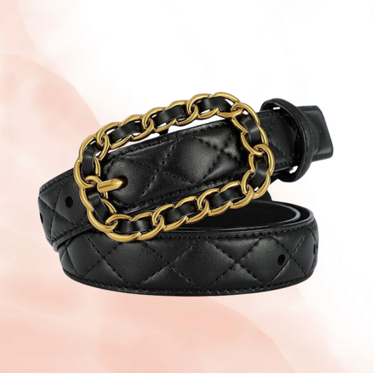Quilted Leather Belt