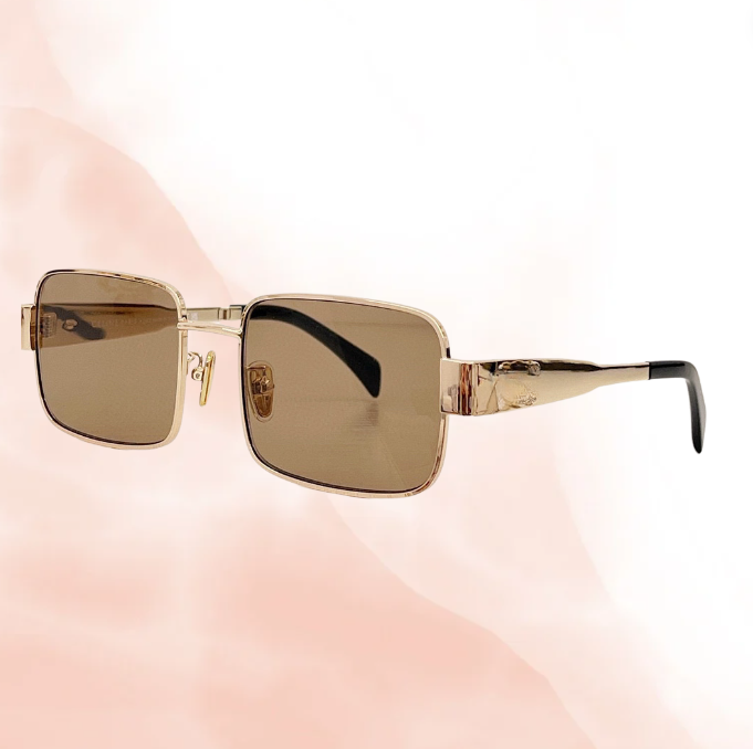 Celenne Rectangle Metal Sunglasses