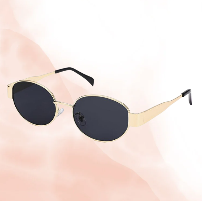 Celina Gold Round Sunglasses