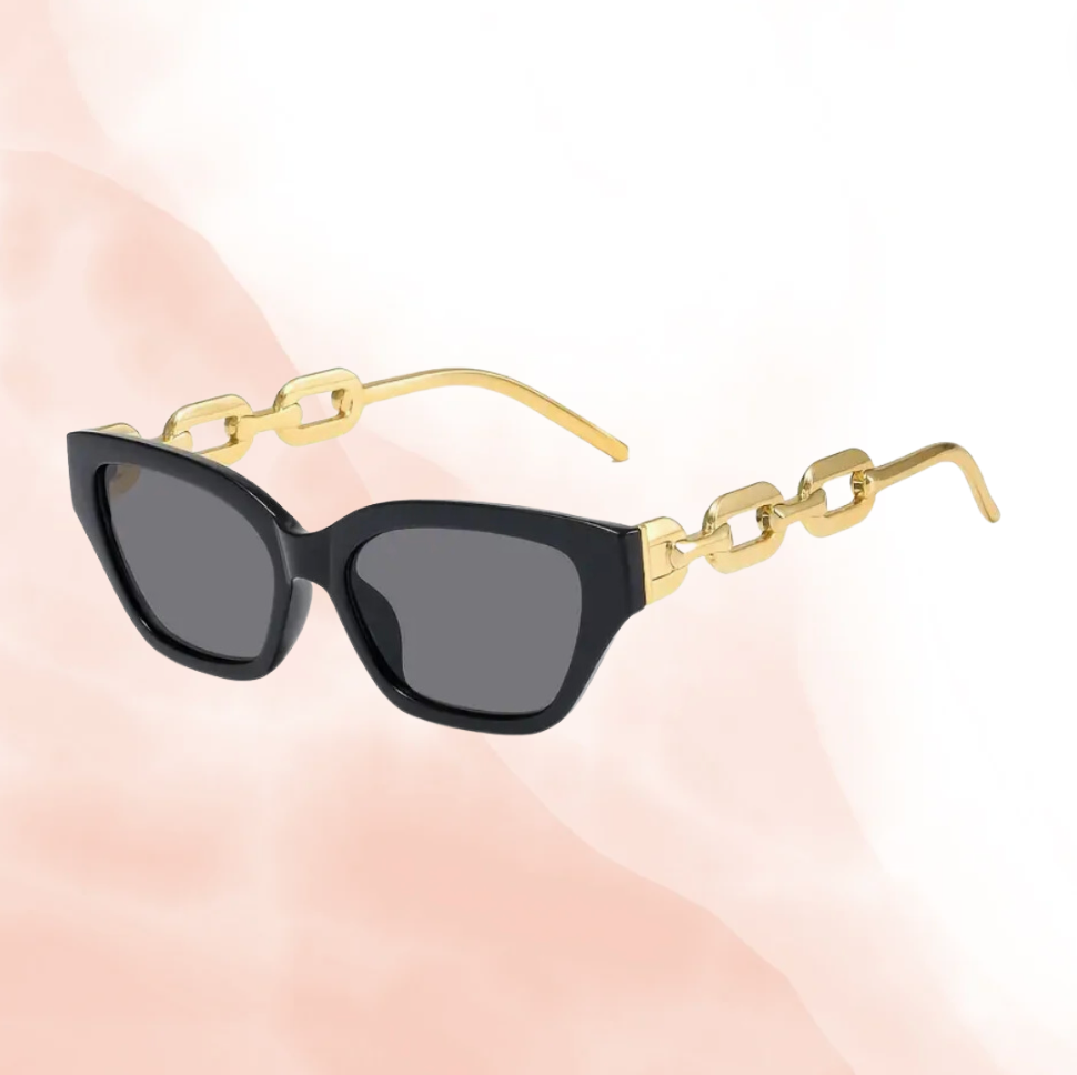 Louisa Cat-Eye Chain Sunglasses