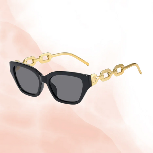 Louisa Cat-Eye Chain Sunglasses