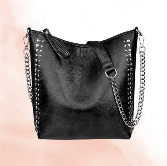 Leather Chain Tote Bag