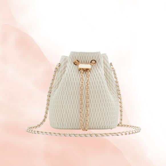 Gold Charm Bucket Bag