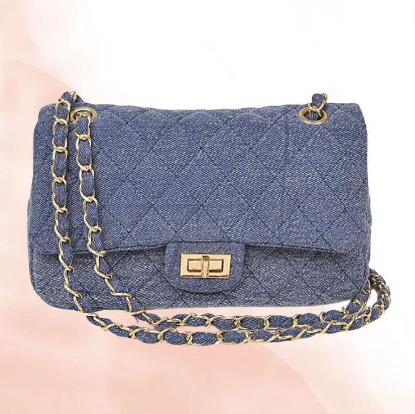 Denim Clutch Shoulder Bag