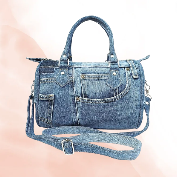 Denim Boston Bag