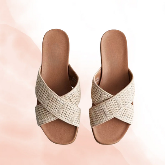 Canvas Wrap Flat Sandals