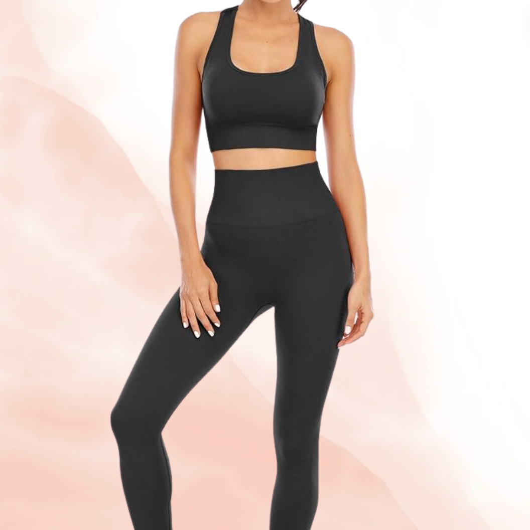 Stretchy Leggings & Sports Bra Set