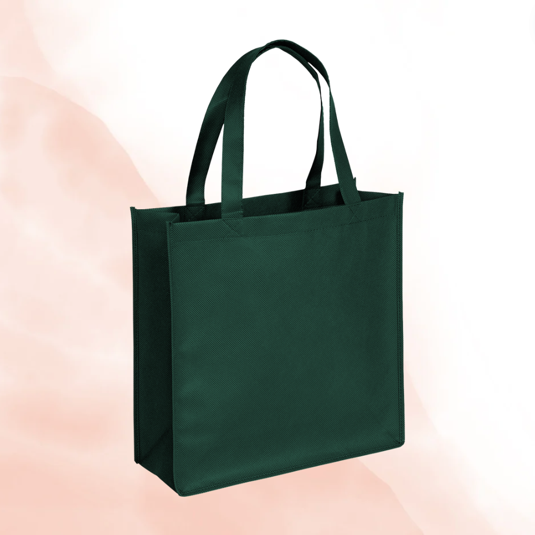 Leather Trimmed Canvas Mini Tote Bag