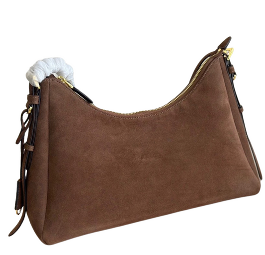 Large Suede Shoulder Bag