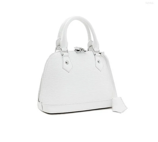White Top Handle Bag
