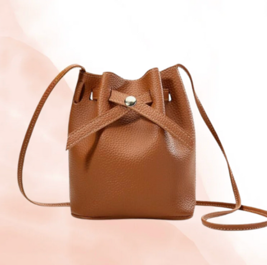Small Leather Bucket Bag