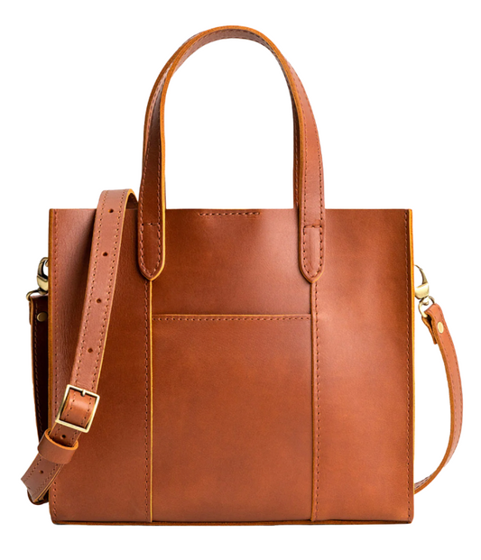 Small Top Handle Tote with Strap