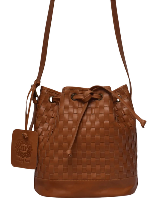 Medium Woven Drawstring Bag
