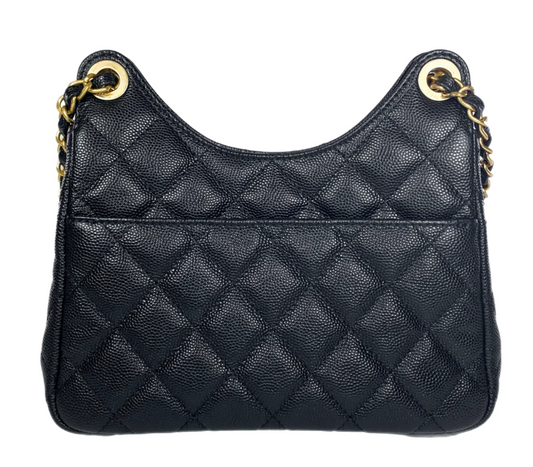 Quilted Front-Pocket Shoulder Bag