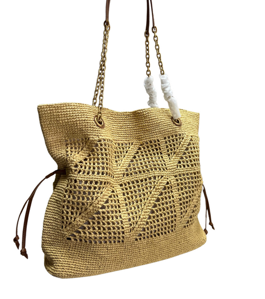 Raffia Lined Shopping Bag