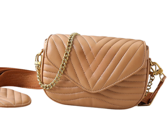 Multi-Pouch Wave Crossbody Bag