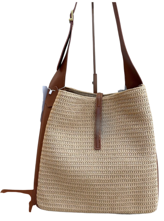 Woven Tote Leather Sides