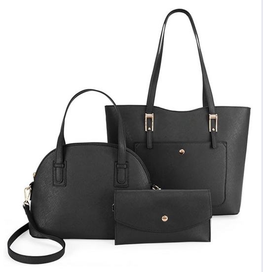 3-Piece Nylon Purse, Bumbag & Wallet Set