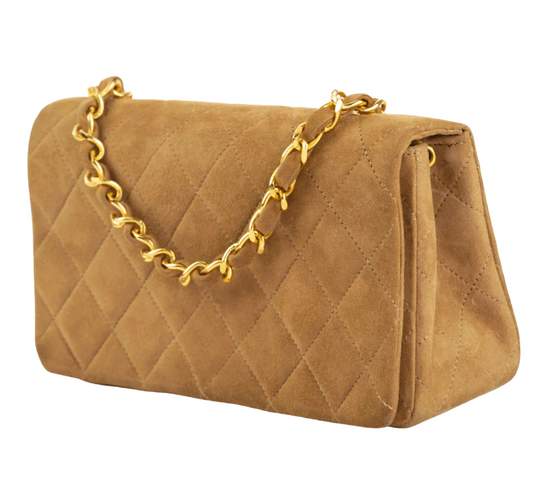 Leather & Suede Mini Top Handle Bag