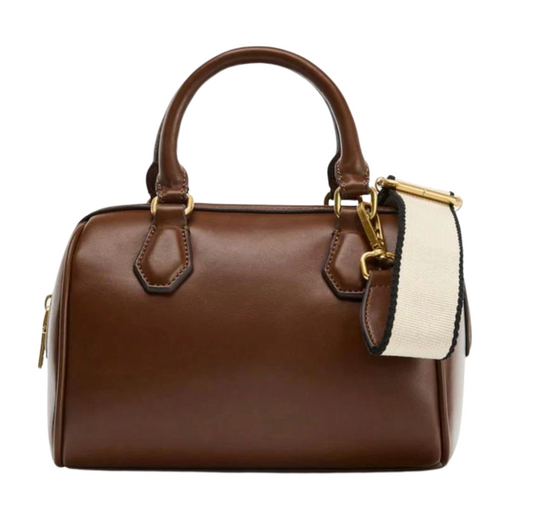 Mini Boston-Style Bag with Nylon Strap