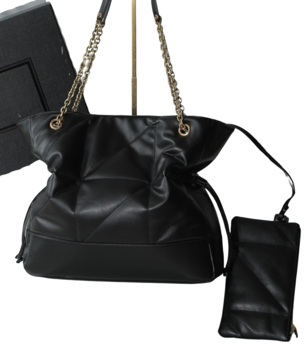 Large Leather Shopping Tote Bag