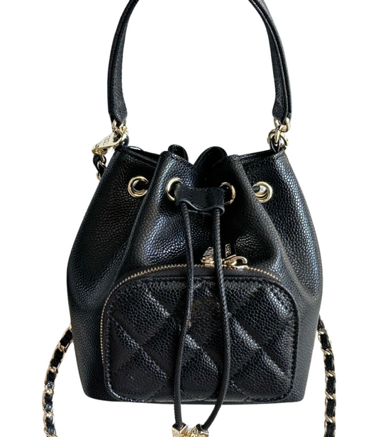 Mini Grained Bucket Bag