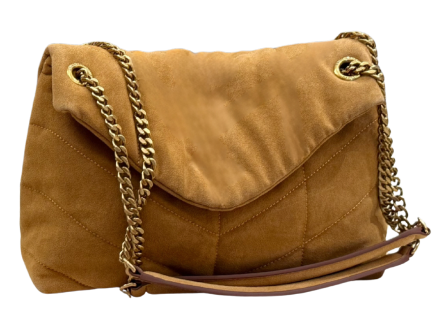 Puffy Shoulder Bag - Suede