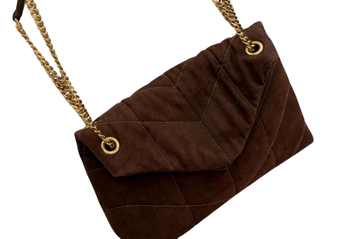 Puffy Shoulder Bag - Suede