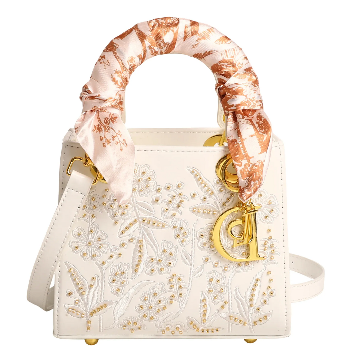 Embroidered Tote on Strap