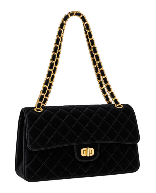 Velvet Quilted Handbag