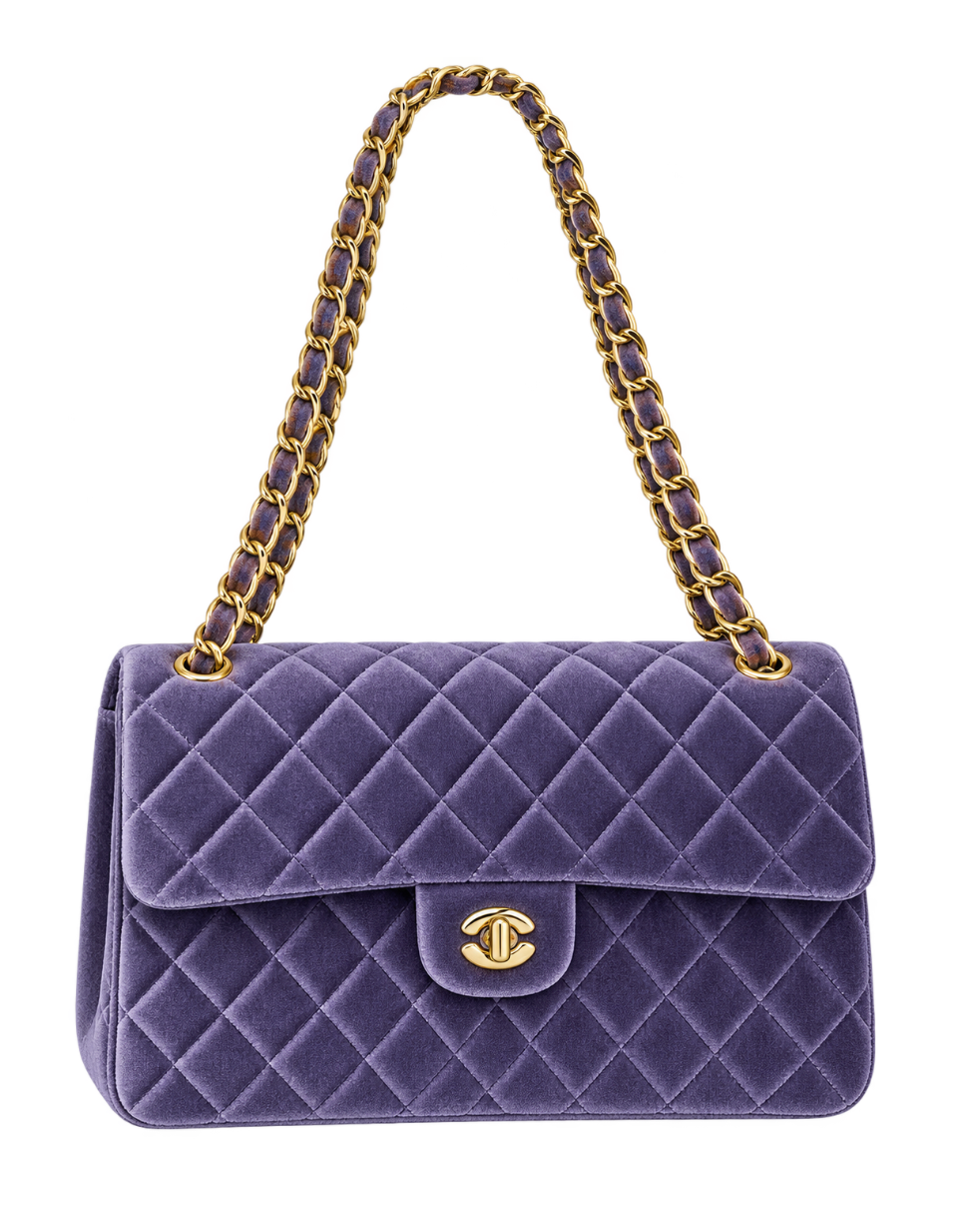 Velvet Quilted Handbag