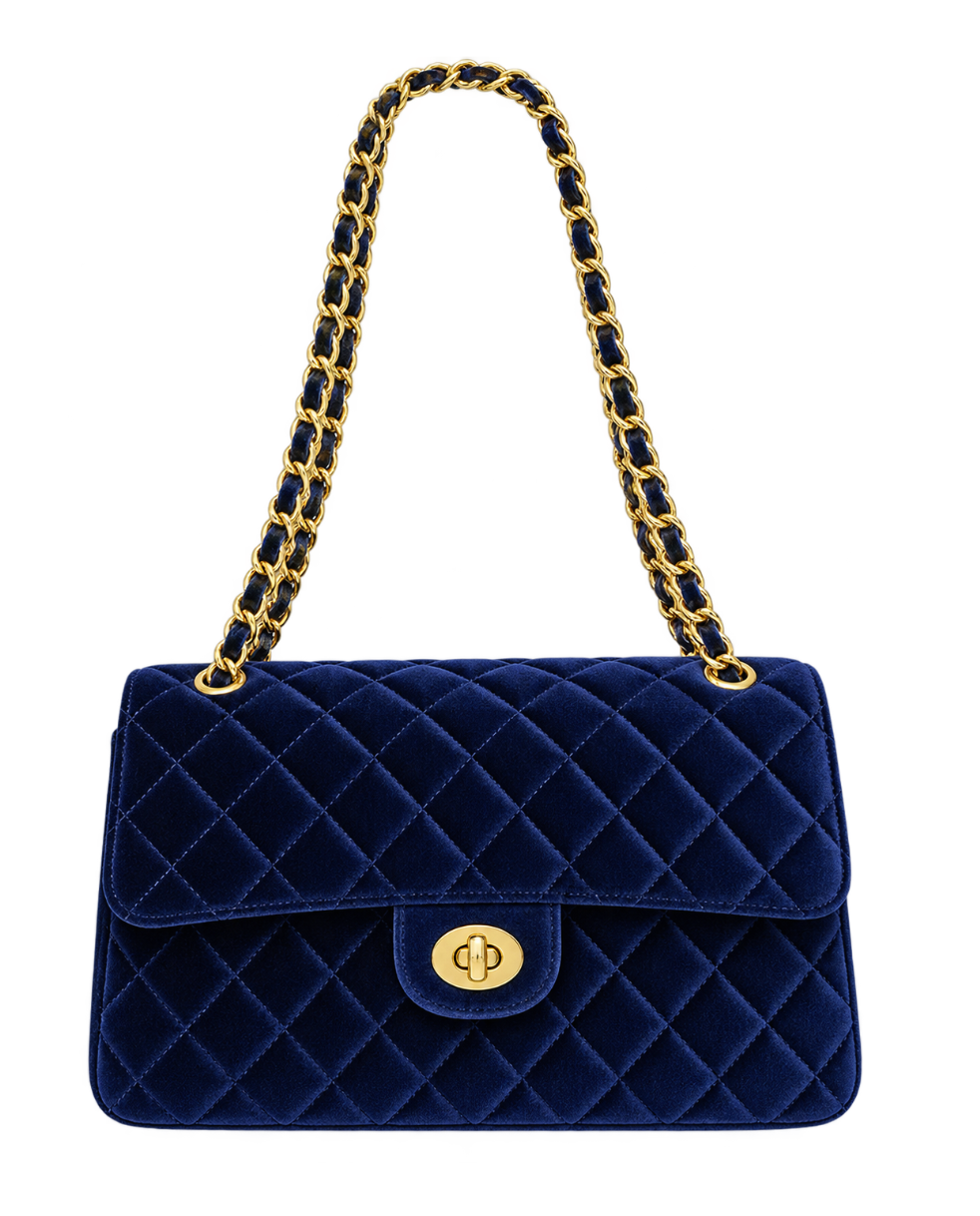 Velvet Quilted Handbag