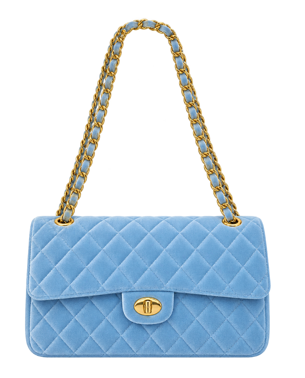 Velvet Quilted Handbag