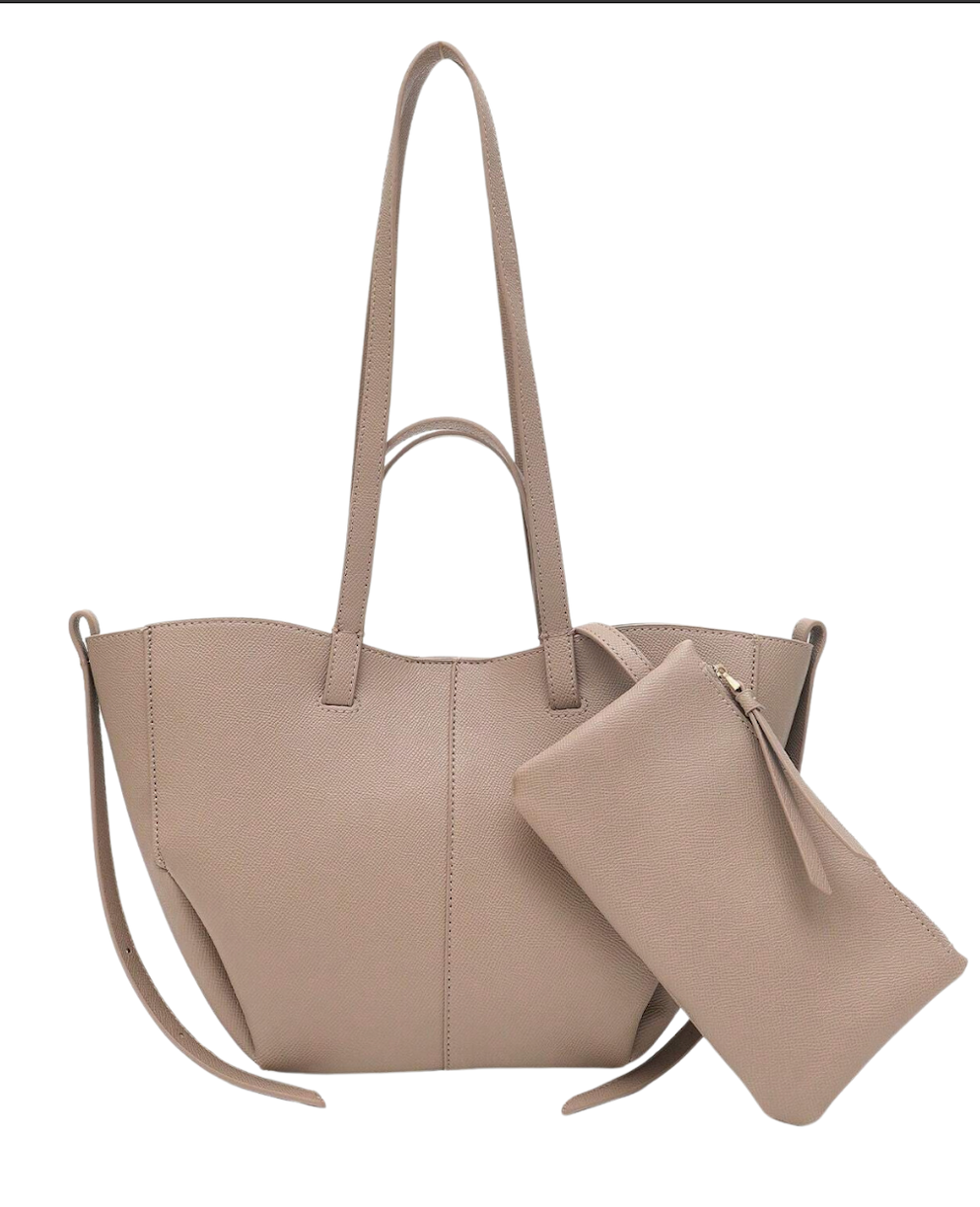 Leather Shoulder & Crossbody Tote Bag