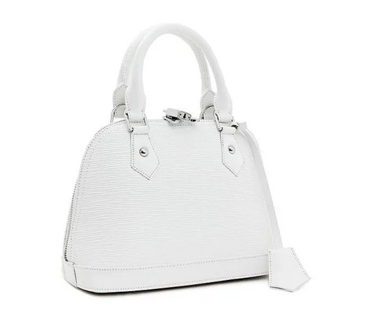 White Top Handle Bag