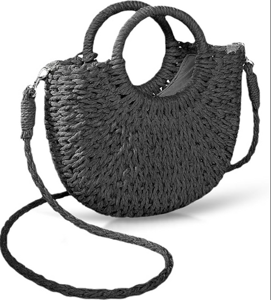 Woven Raffia Chain Tote