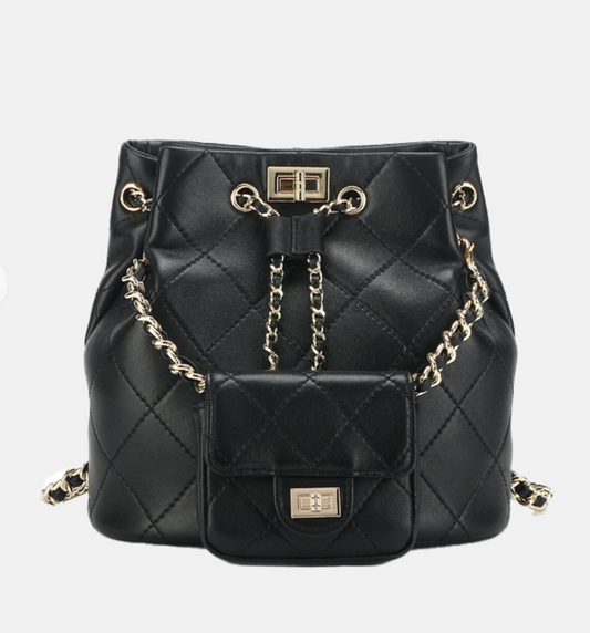 Quilted Leather Bucket Backpack - 2025 Edition