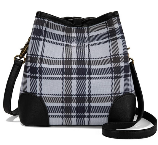 Plaid Mini Bucket Bag